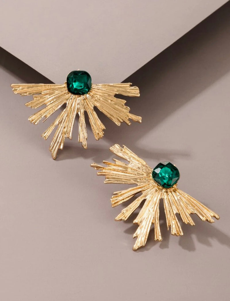 Verde Fan Earrings